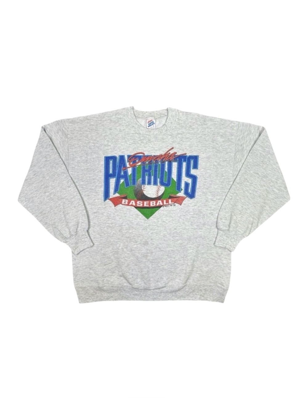 Vintage Jerzees 1992 Omaha Patriots Baseball Crew Neck Sweatshirt - Size XXL